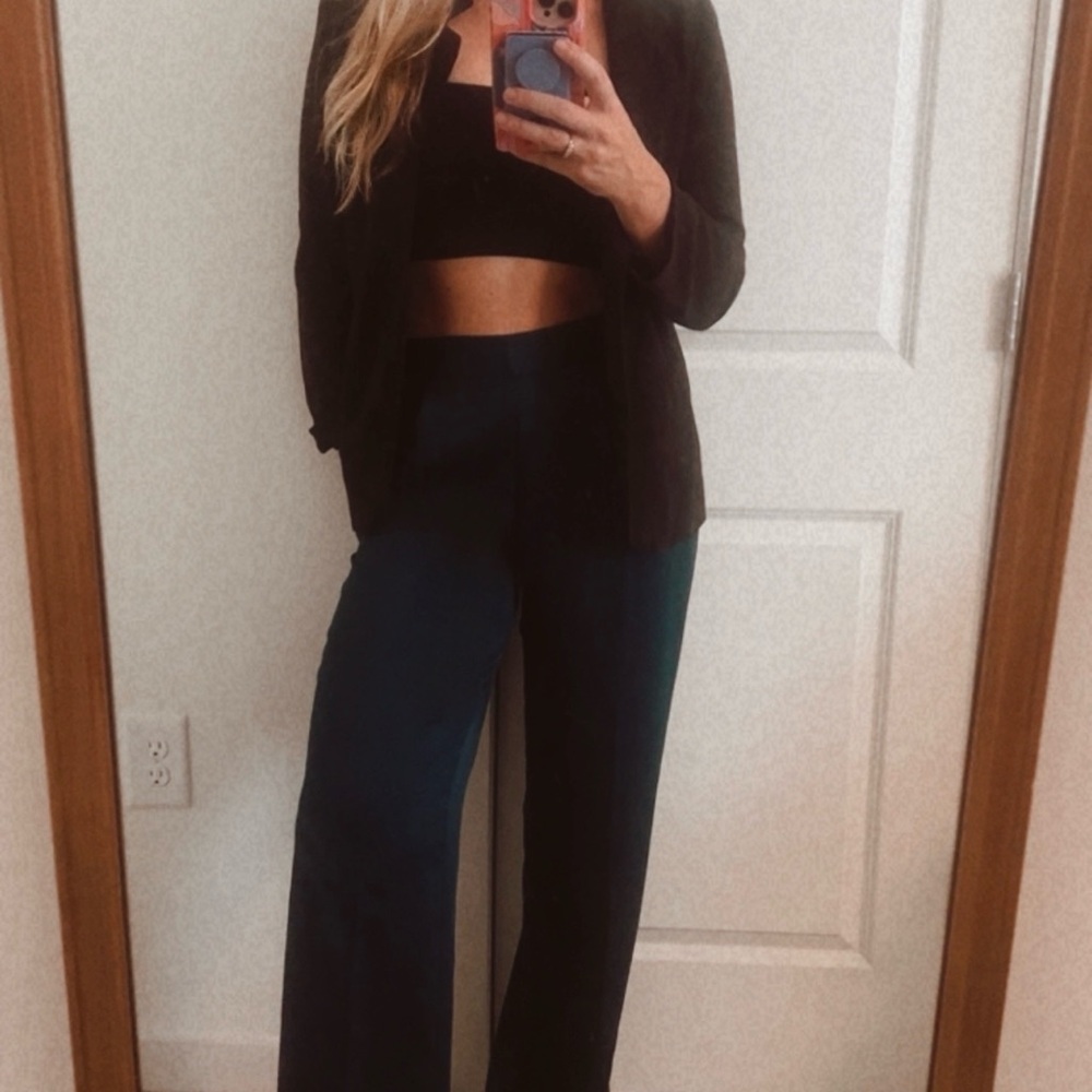 Banana Republic Green Wide-Leg Pants